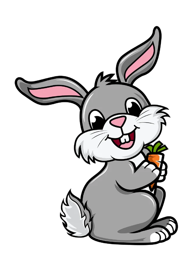 Desenho de coelho grande para imprimir colorido para imprimir e colorir - imagem 11